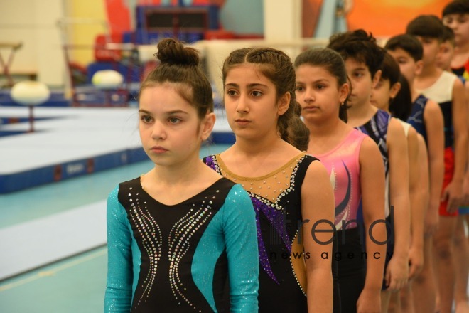 Milli Gimnastika Arenasında batut gimnastikası tamblinq üzrə ölkə çempionatı və Bakı birinciliyi start götürüb Azərbaycan Bakı 14 Fevral 2025      
